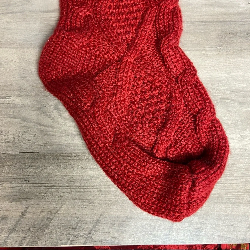 Christmas Stockings‎ Red Cable Knit Holiday Winter Decor